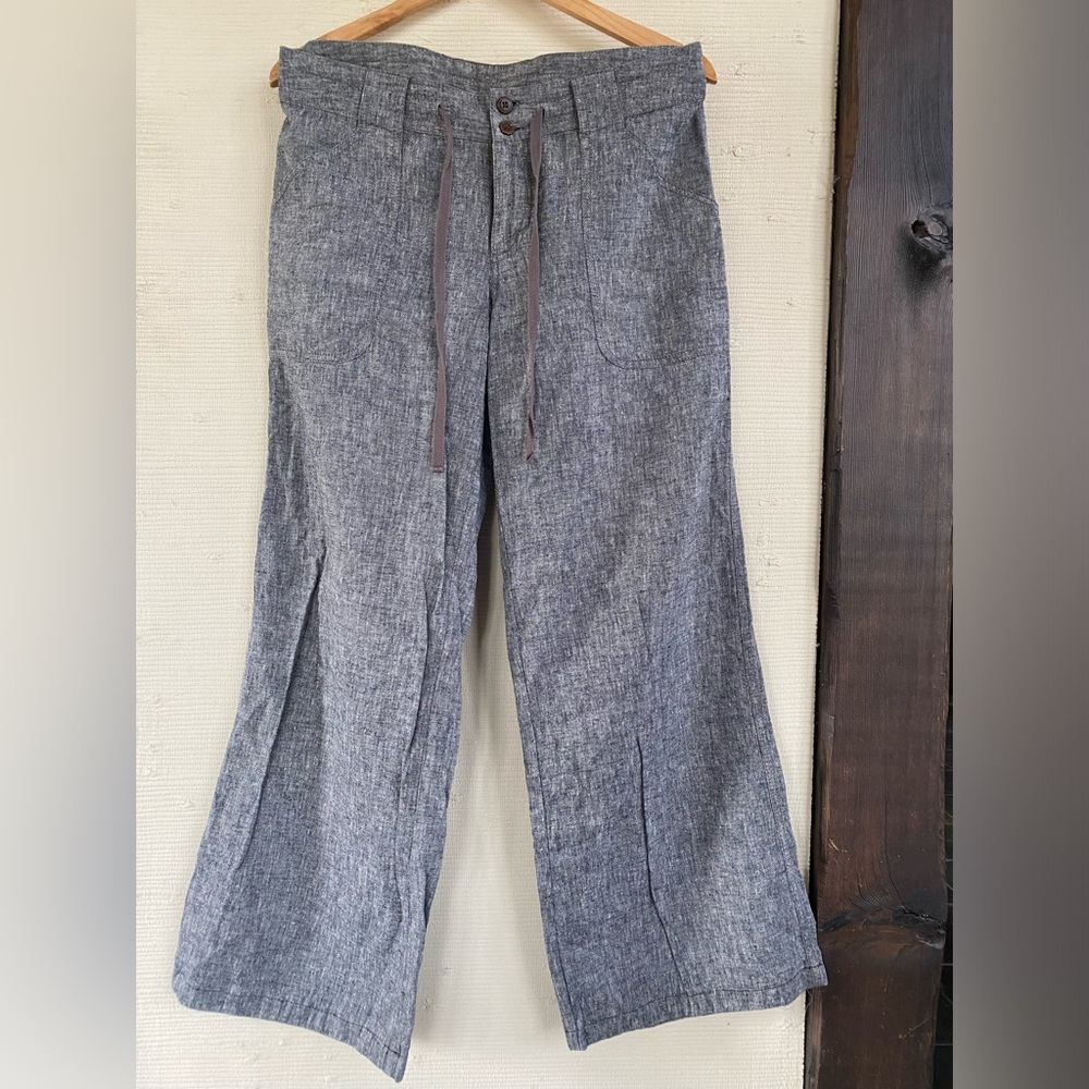 Patagonia Grey Island Hemp Pants Loose Fit Drawstring Waist Women's Size 8